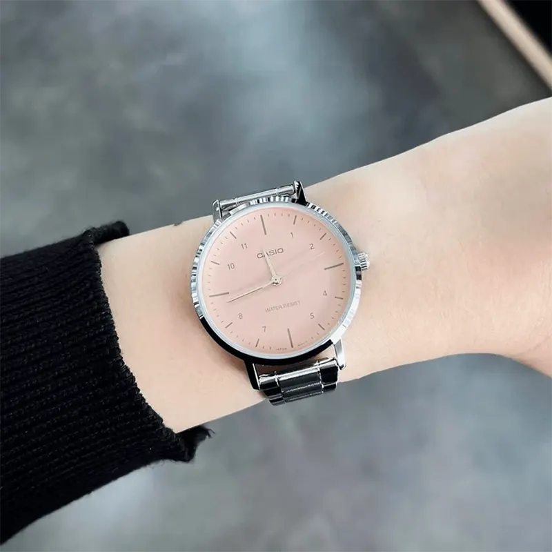 Casio Enticer Quartz Pink Dial Ladies Watch- LTP-VT03D-4BDF